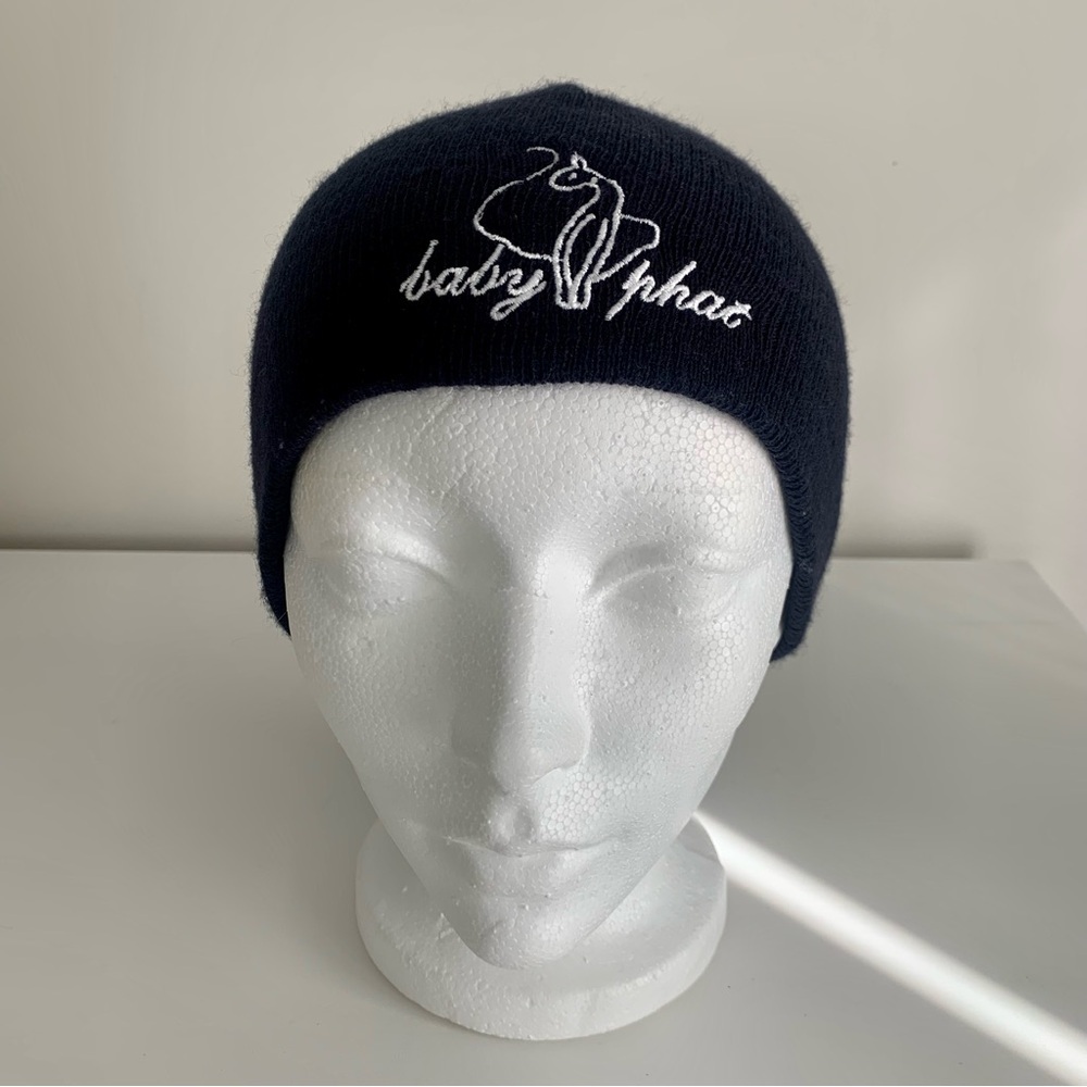Baby Phat Y2K Navy wool beanie tuque hat